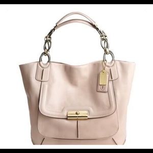 COACH Kristin leather Hobo bag pale pink